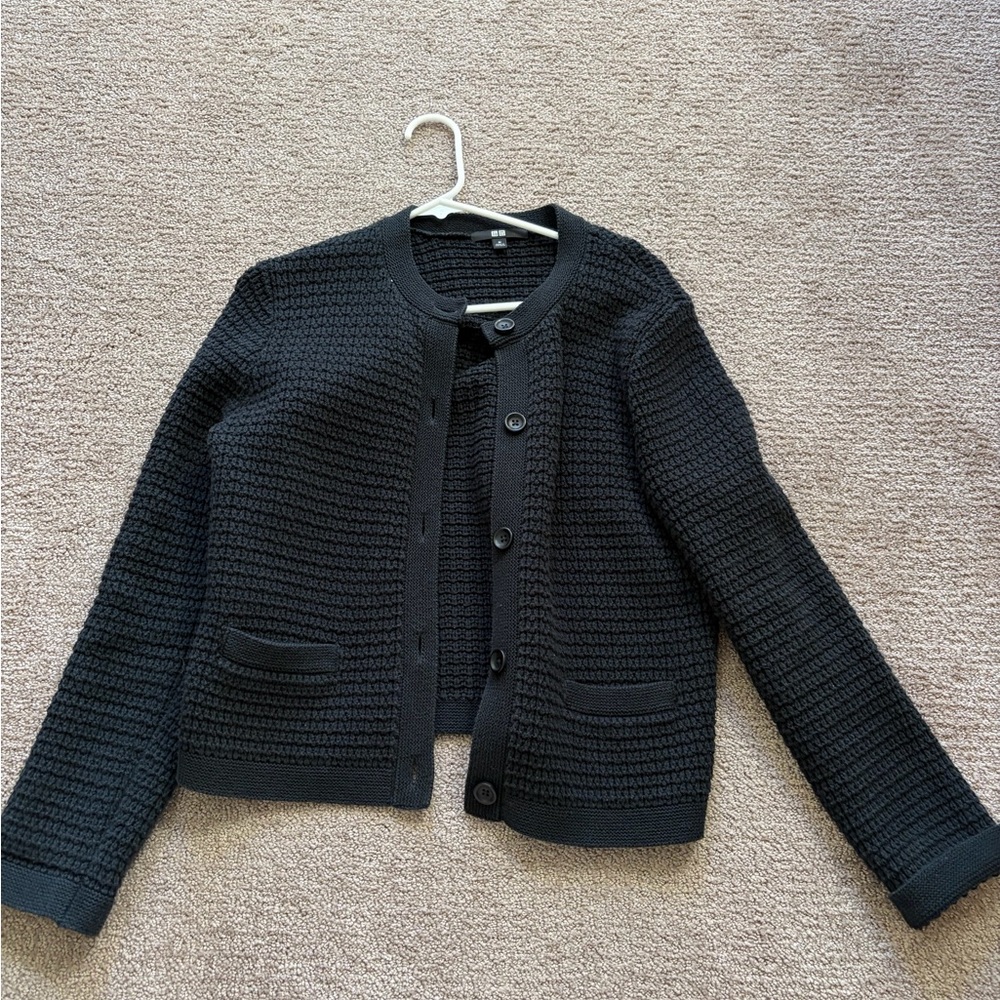 Uniqlo Black Textured Women's Cardigan